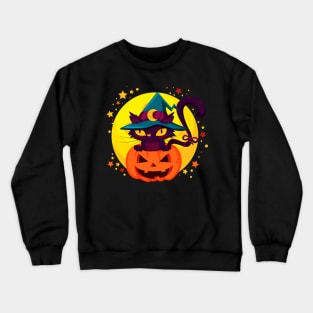 Pumpkin Cat Halloween Crewneck Sweatshirt